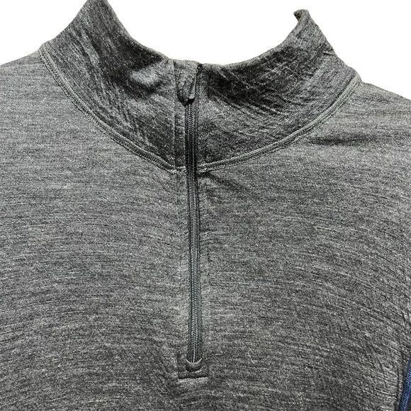 Pendleton Charcoal Wool Blend Base Layer 1/4 Zip Sweater Hiking Outroor Camping - Picture 2 of 11